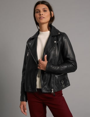 Autograph leather outlet biker jacket