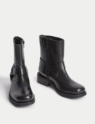 Ankle hot sale boots biker