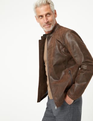 Marks & spencer 2025 mens leather jackets