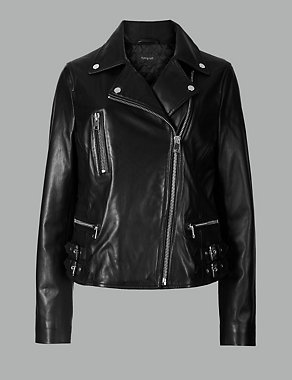 Leather Biker Jacket Image 2 of 8