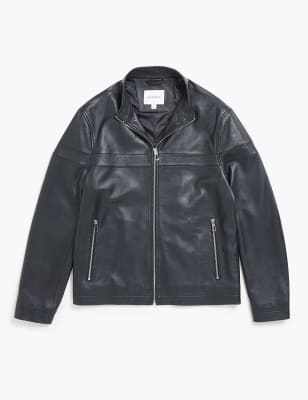 Marks and spencer shop black leather jacket