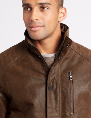 Marks & spencer 2025 mens leather jackets