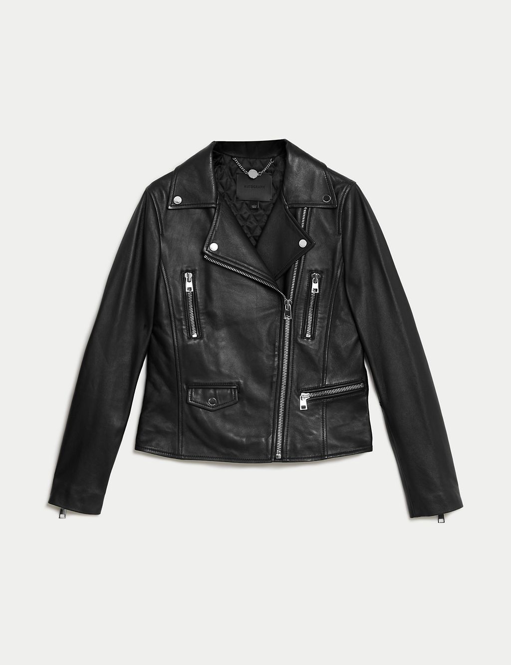 Leather Biker Jacket 1 of 7