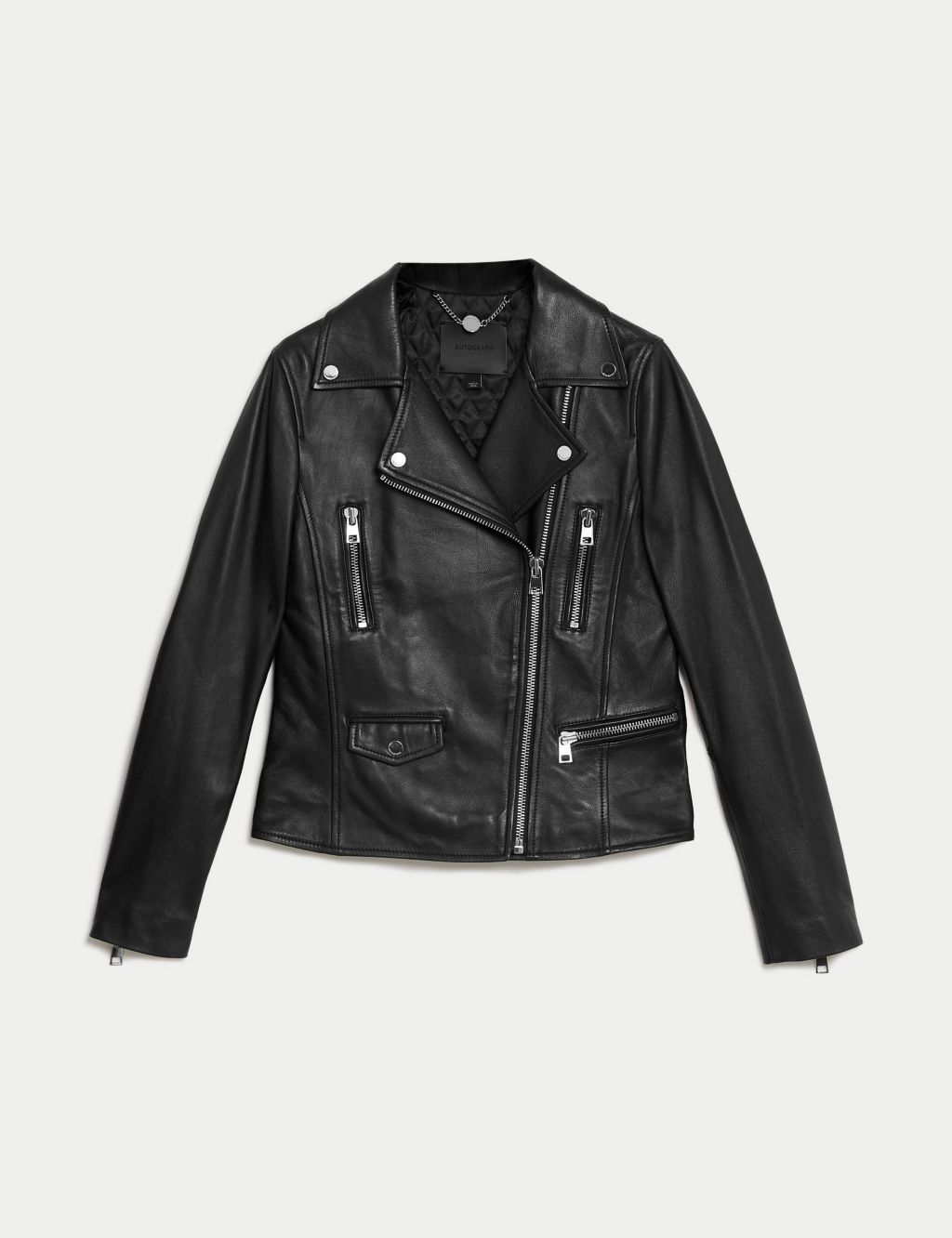 Leather Biker Jacket 1 of 8