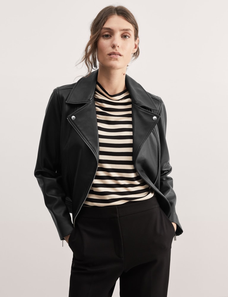 Leather Biker Jacket | JAEGER | M&S