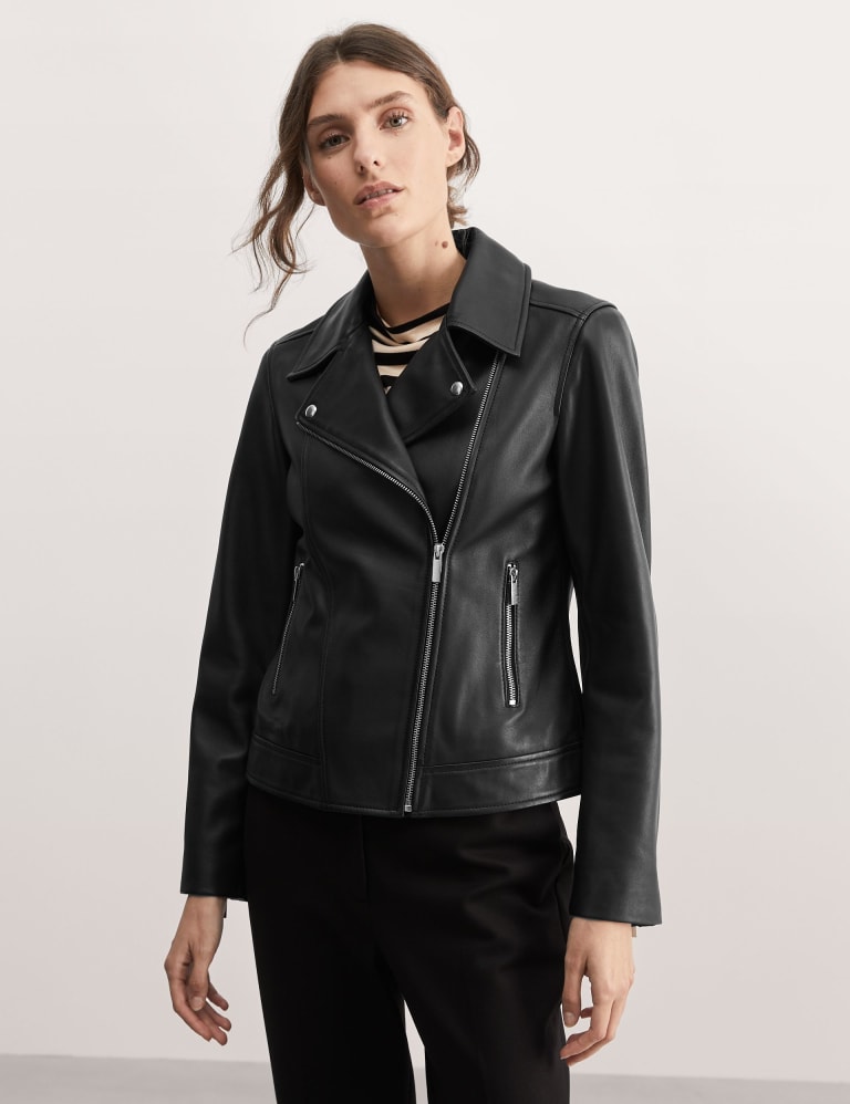 Very leather biker jacket discount