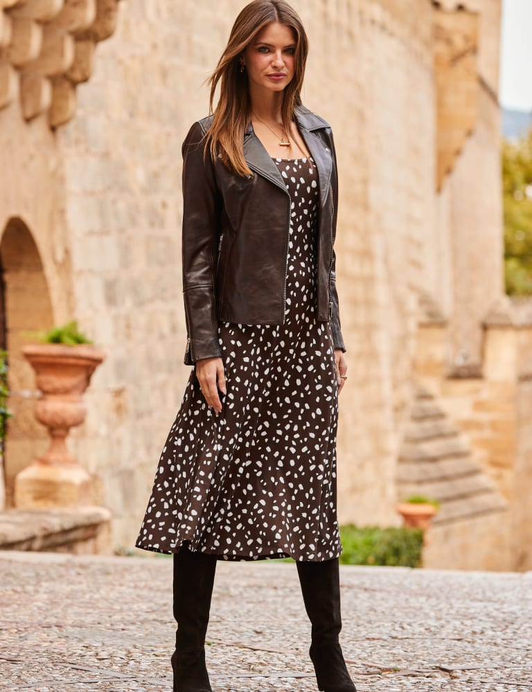 Midi leather jacket discount