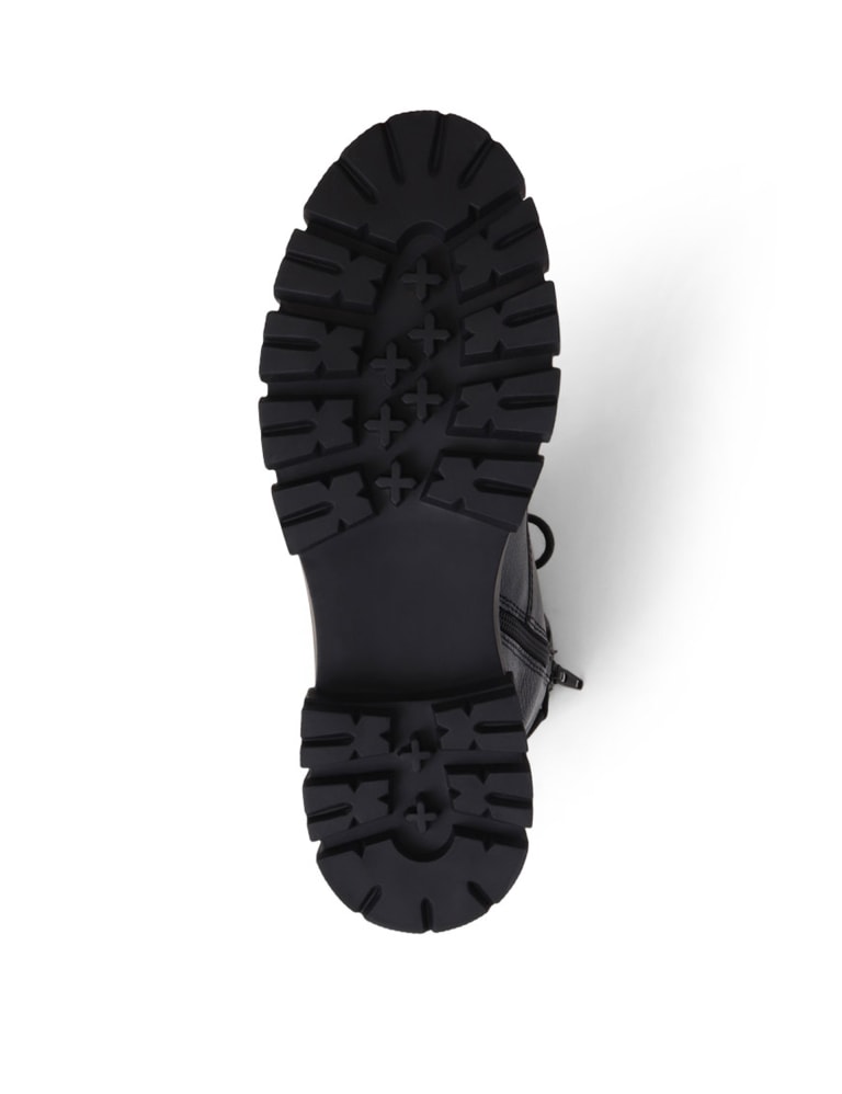 Black lace up cleated hot sale ankle boot