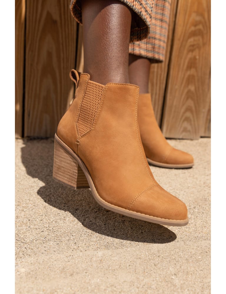 Toms tan leather sale women's esme boots