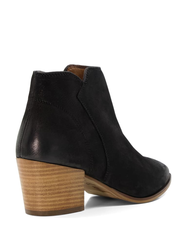 Leather Block Heel Ankle Boots 4 of 5