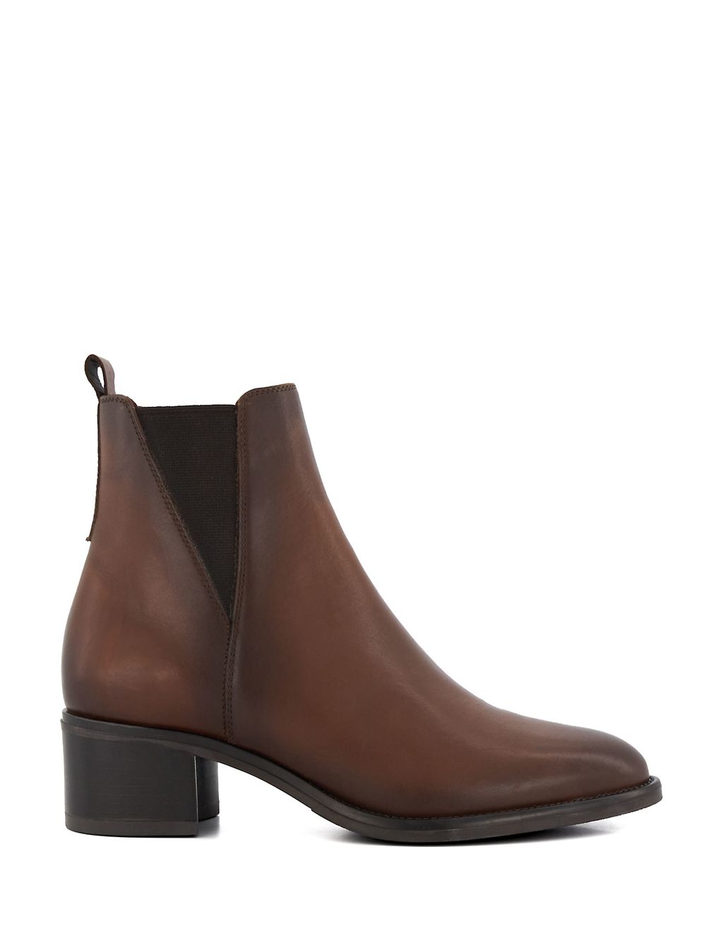Leather Block Heel Ankle Boots 3 of 4