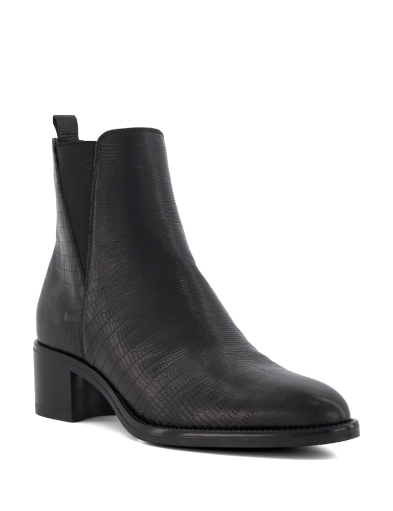 Leather Block Heel Ankle Boots 2 of 4