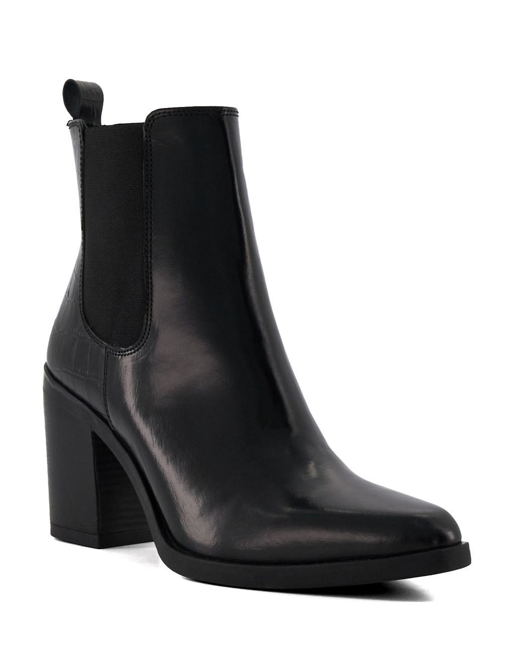 Leather Block Heel Ankle Boots | Dune London | M&S