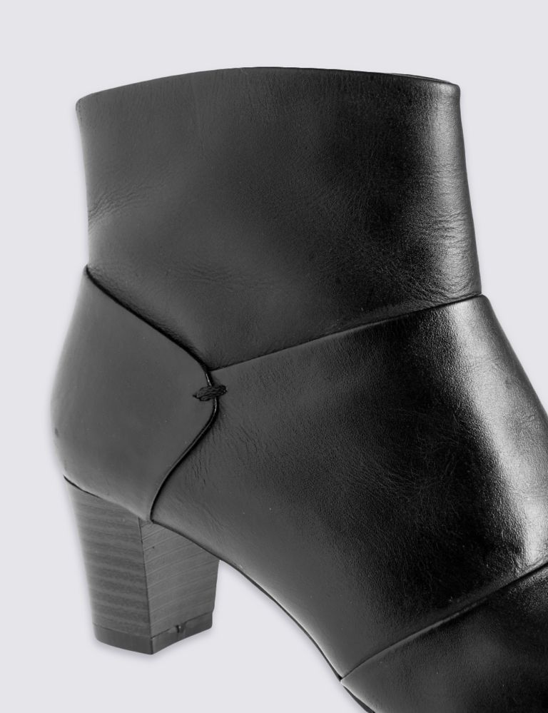 Leather Block Heel Ankle Boots 6 of 6