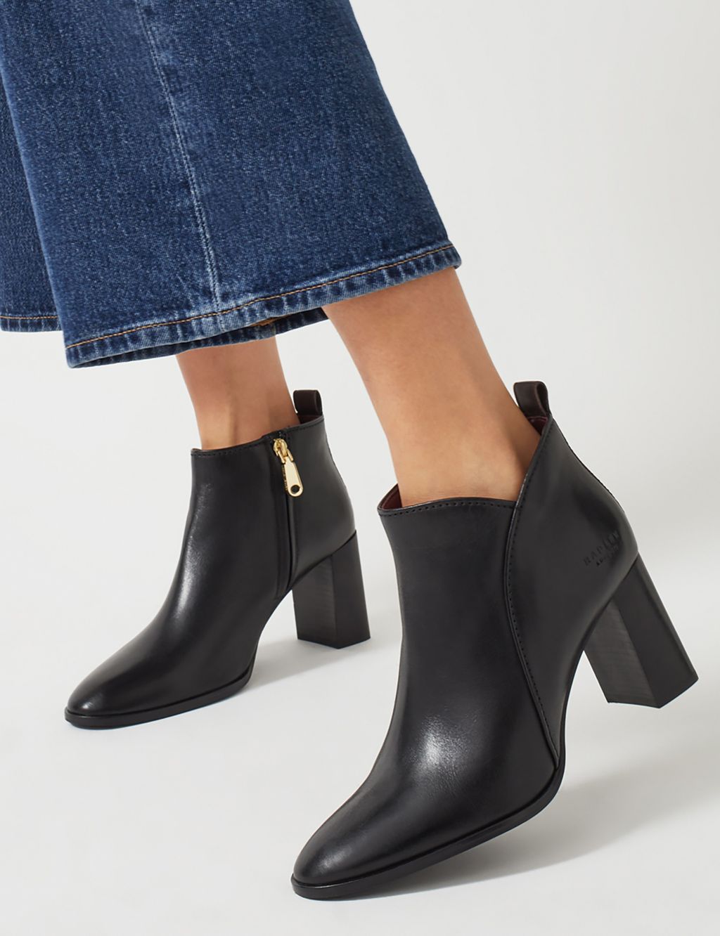 Leather Block Heel Ankle Boots | Radley | M&S