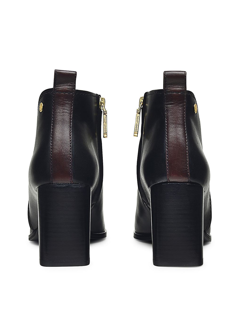 Leather Block Heel Ankle Boots 2 of 4