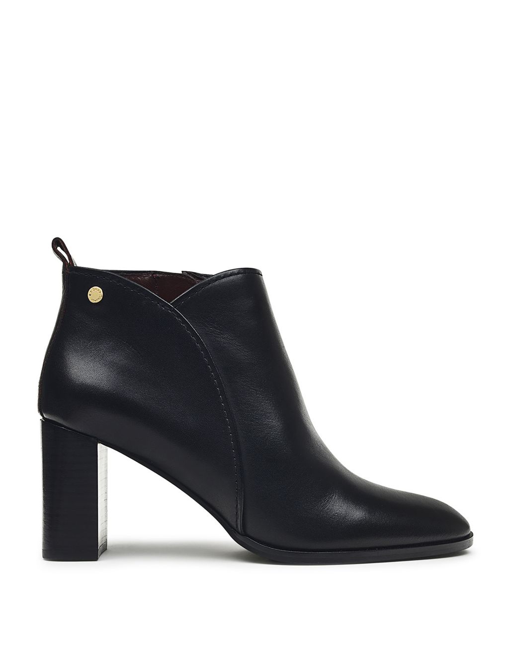Leather Block Heel Ankle Boots 1 of 4