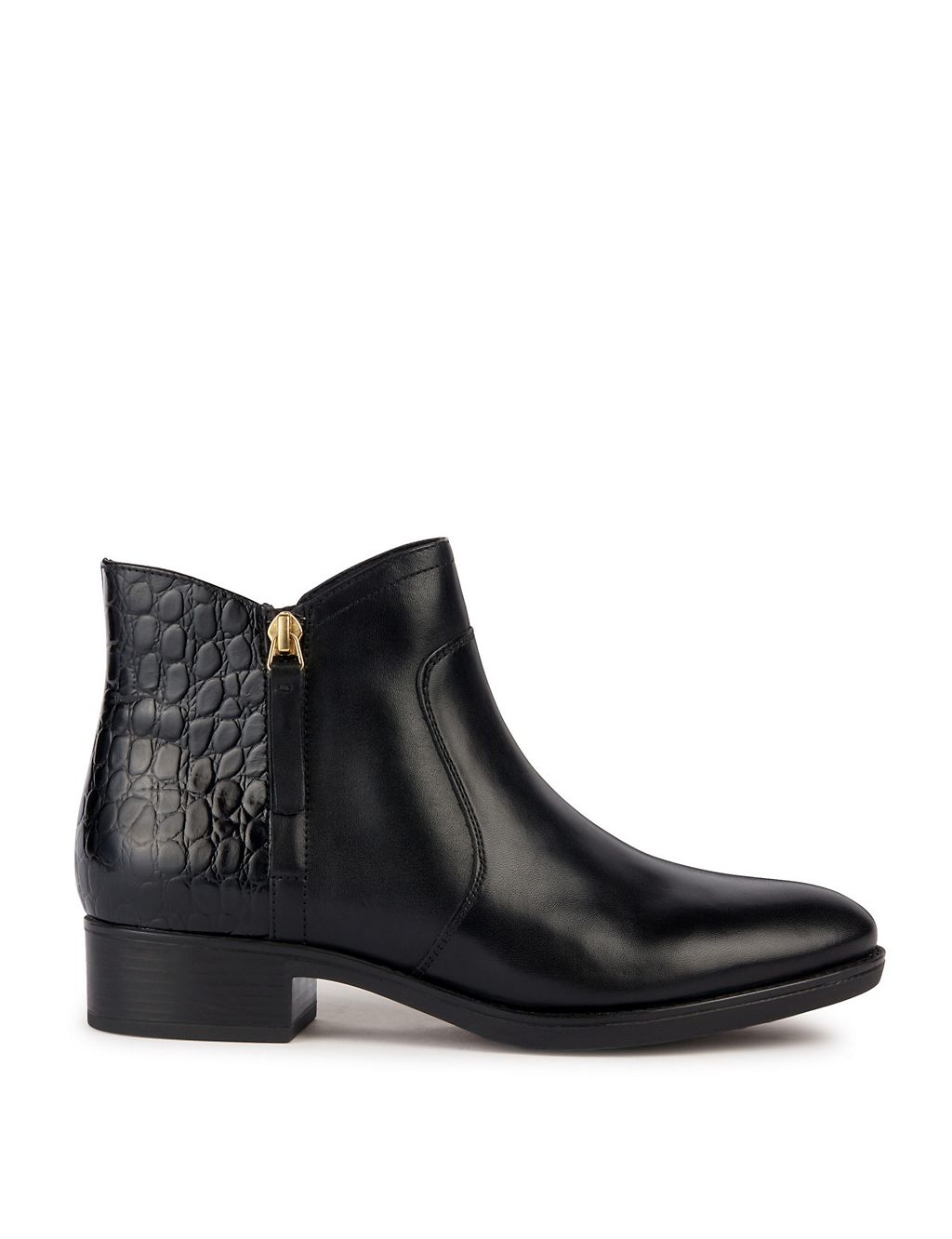 Leather Block Heel Ankle Boots 3 of 6