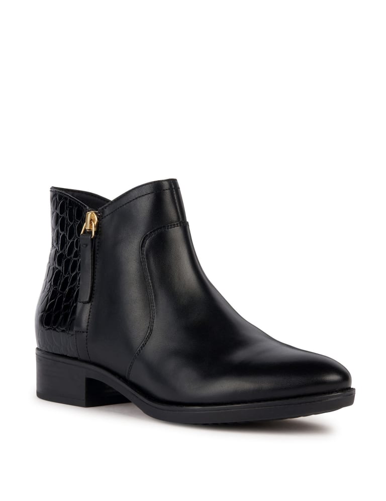 Leather Block Heel Ankle Boots 2 of 6