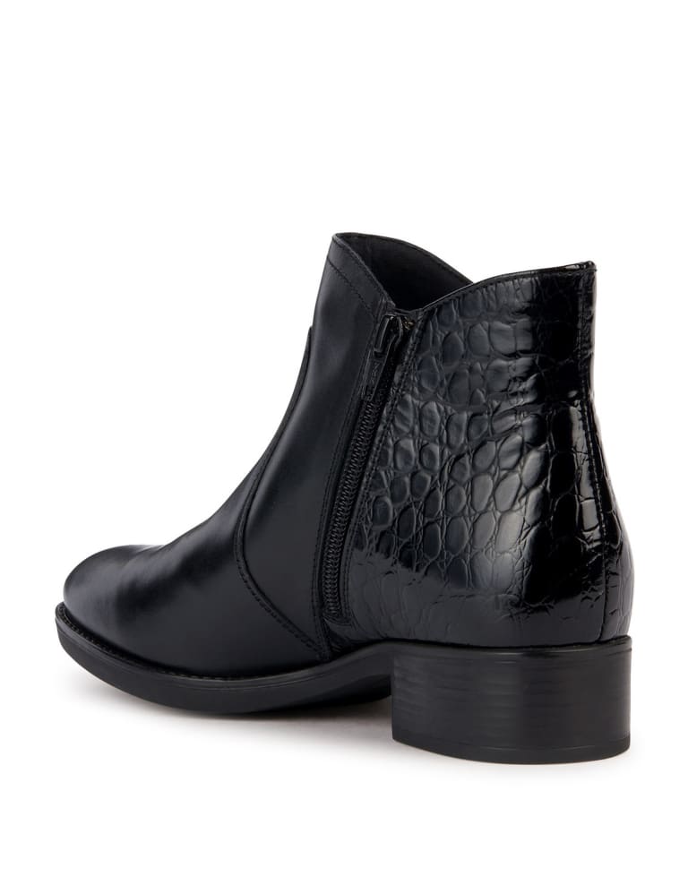 Leather Block Heel Ankle Boots 3 of 6