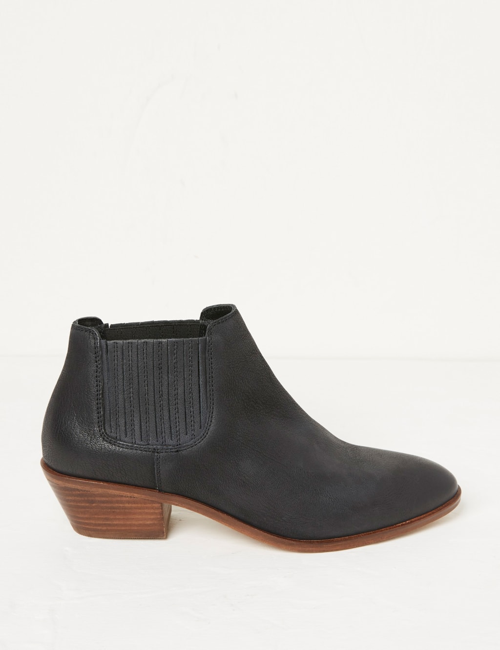 Leather Ruched Ankle Boots, M&S Collection