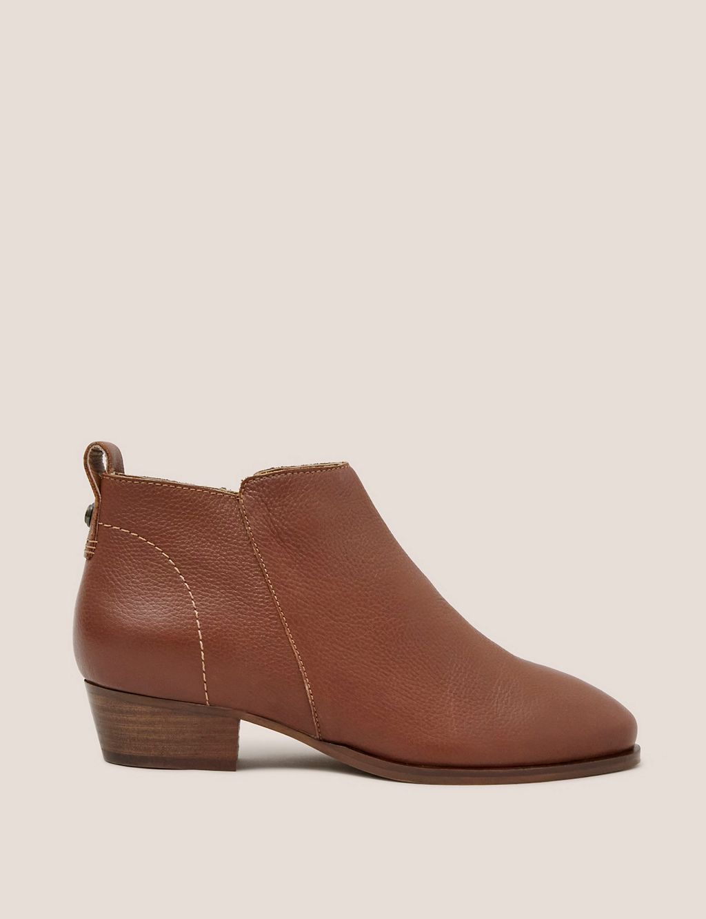 Leather Block Heel Ankle Boots 3 of 3