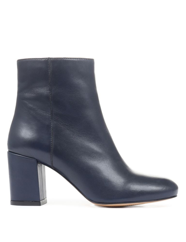 Leather Block Heel Ankle Boots 5 of 6