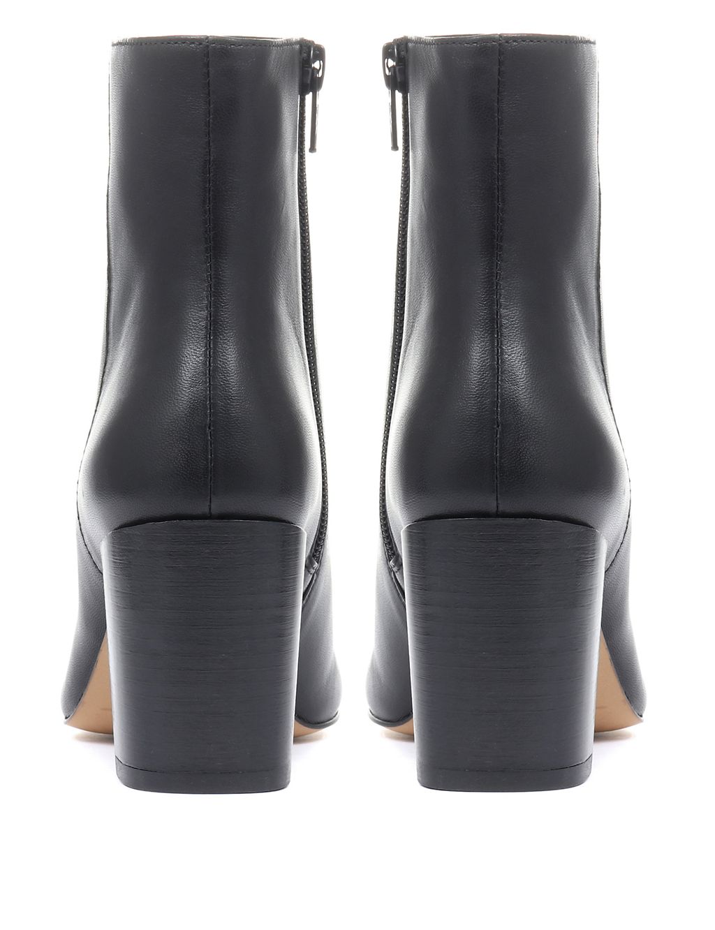 Leather Block Heel Ankle Boots 4 of 6