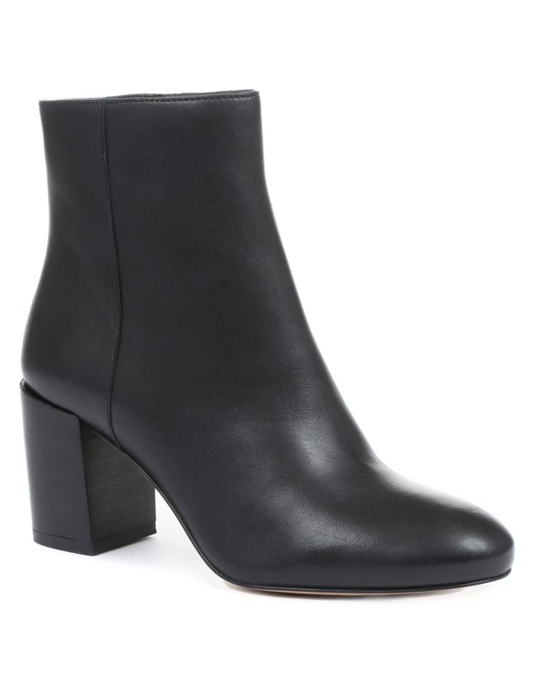 Leather Block Heel Ankle Boots | Jones Bootmaker | M&S