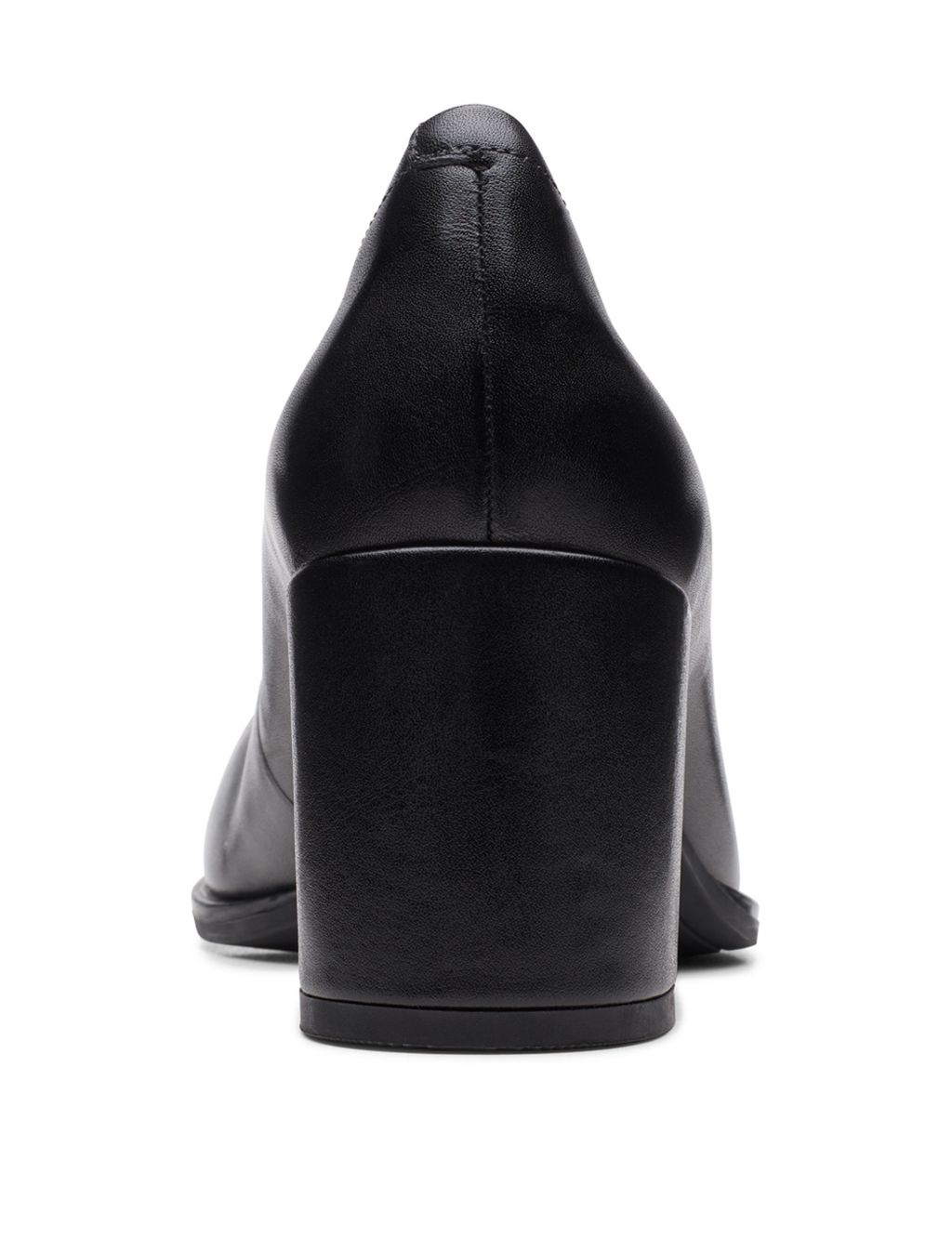 Leather Block Heel Court Shoes 5 of 7
