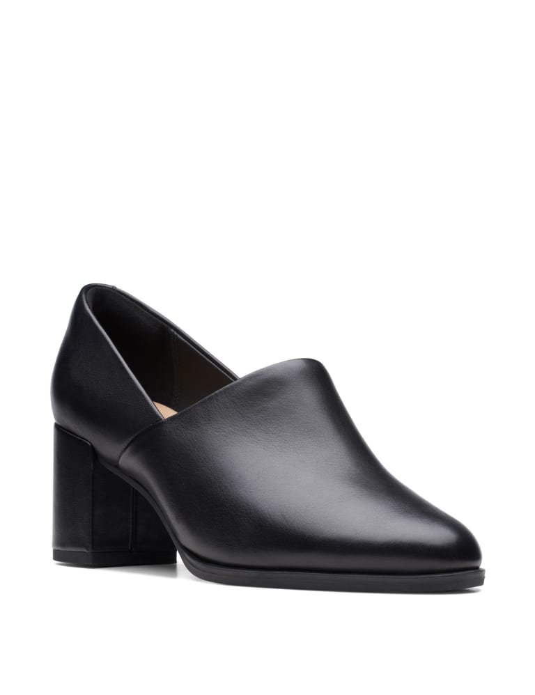 Clarks block heel pumps sale