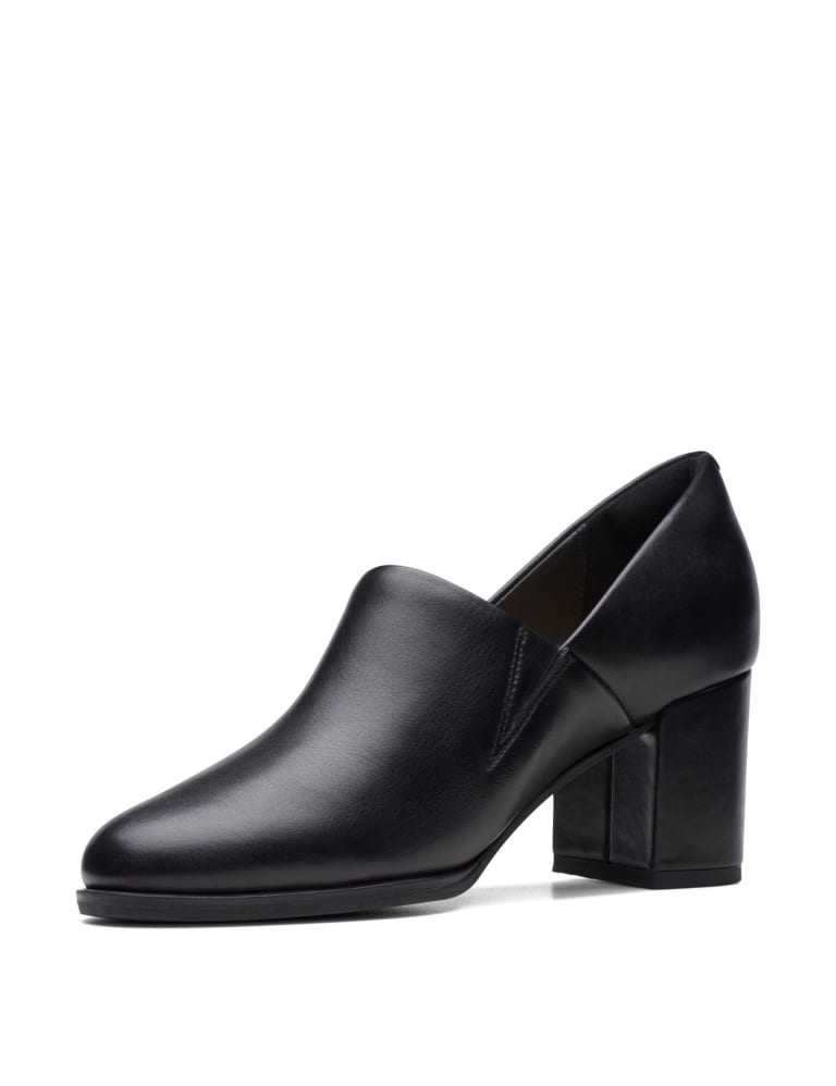 Clarks black leather cuir noir on sale
