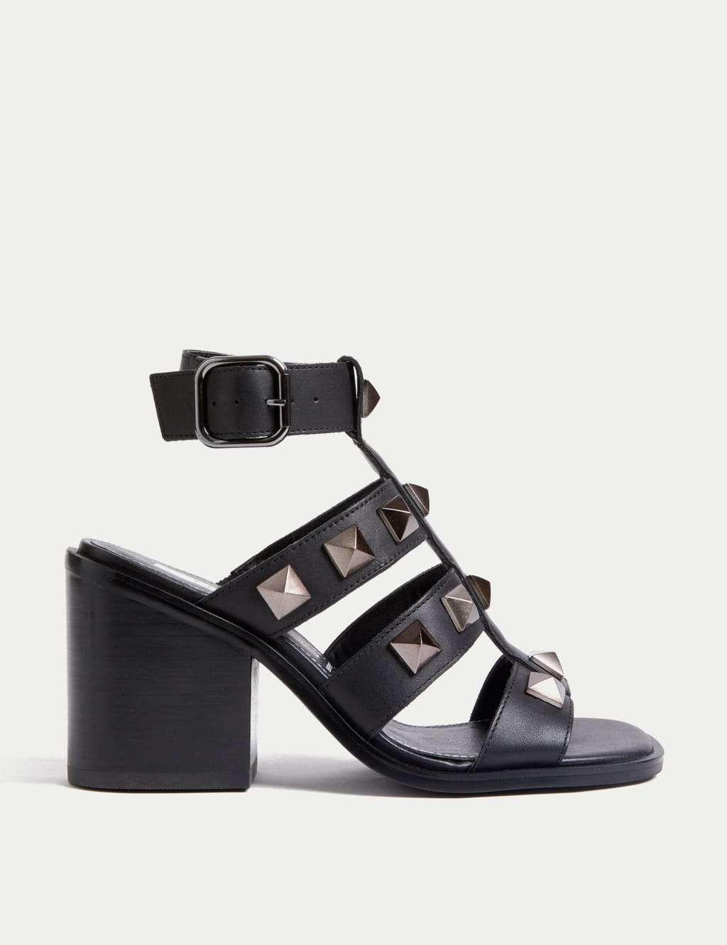 Leather Block Heel Gladiator Sandals M&S Collection M&S