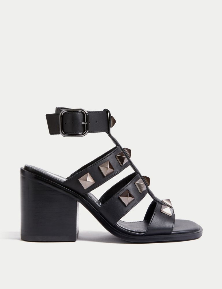 Leather Block Heel Gladiator Sandals | M&S Collection | M&S