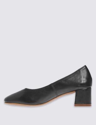 Black high outlet vamp court shoes