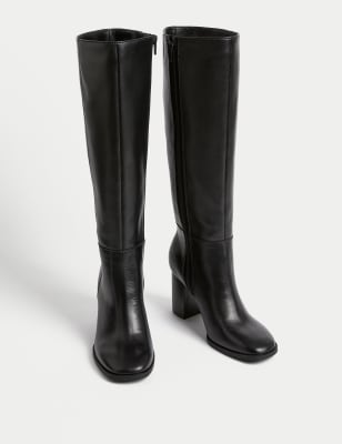 Block knee hotsell high boots