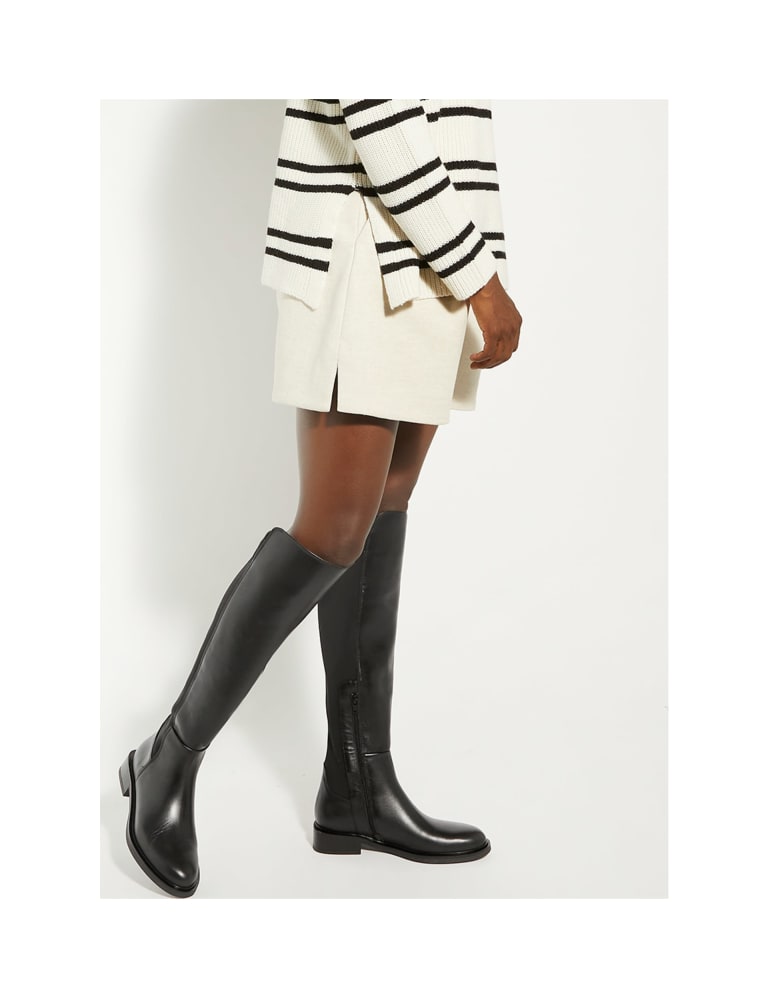 Dune black over the knee boots outlet