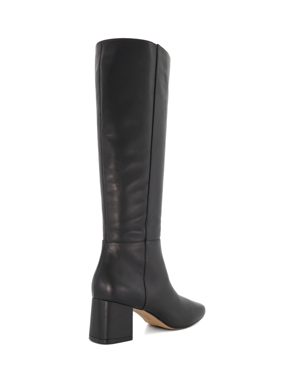 Leather Block Heel Knee High Boots 2 of 4