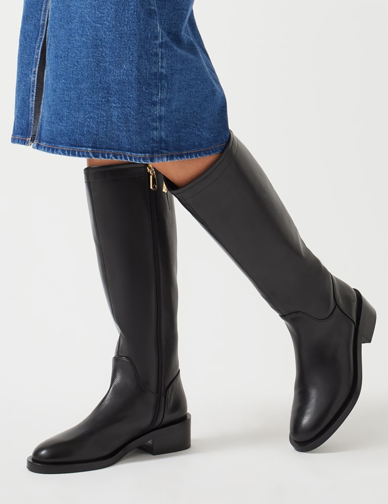 Marks and spencer long black boots online