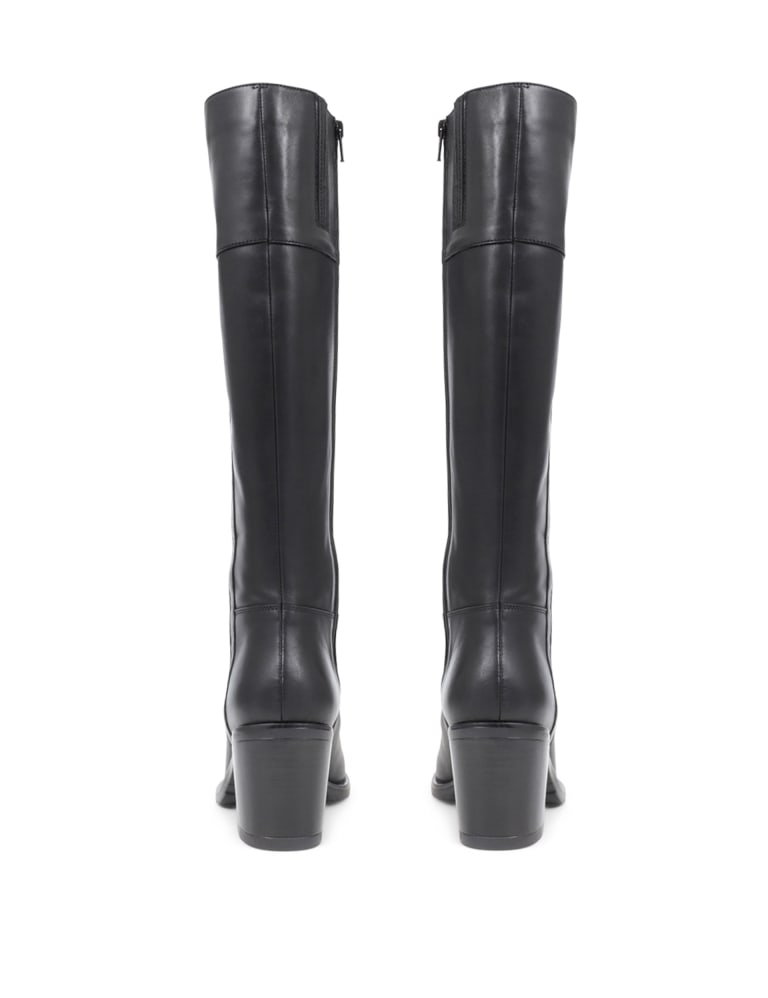 Leather Block Heel Knee High Boots Jones Bootmaker M S