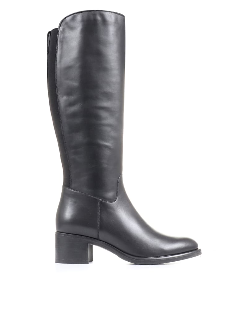 Leather Block Heel Knee High Boots | Jones Bootmaker | M&S