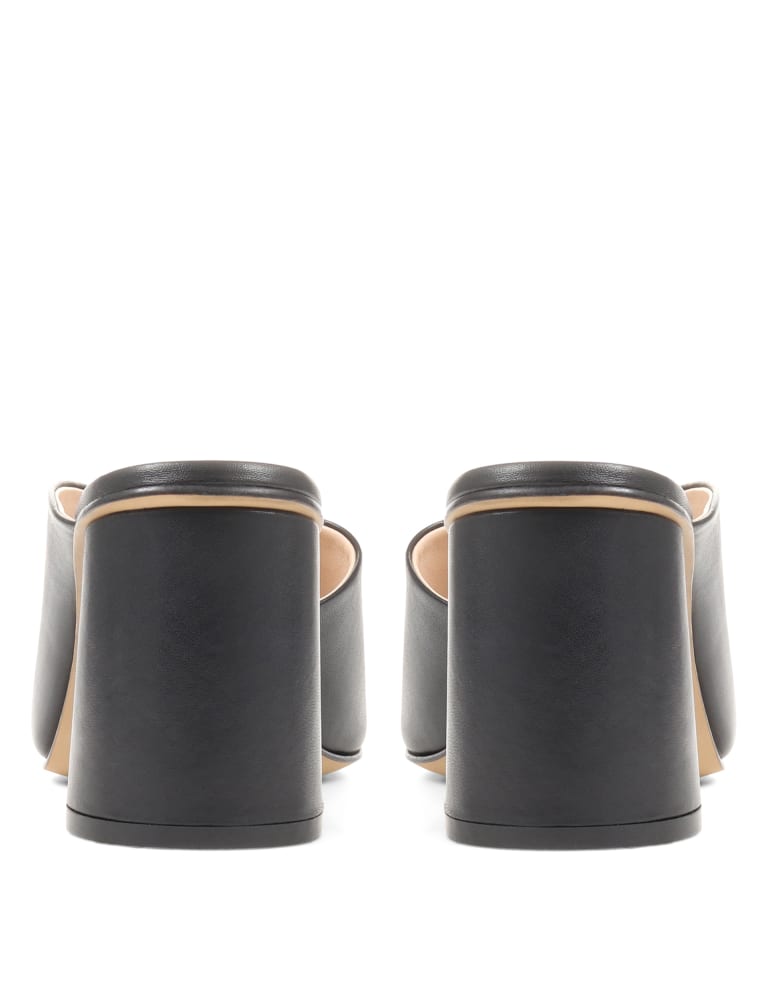 Leather block heel mules outlet