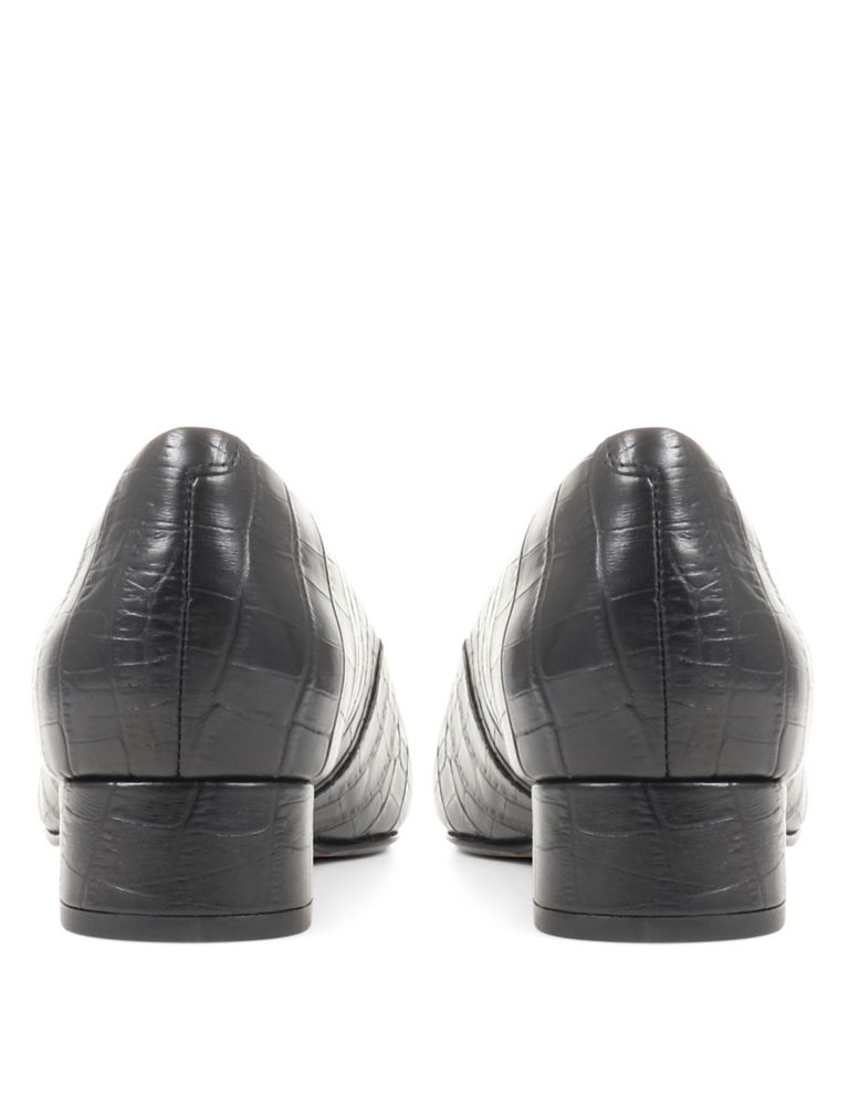 Leather Block Heel Pointed Court Shoes | Jones Bootmaker | M&S