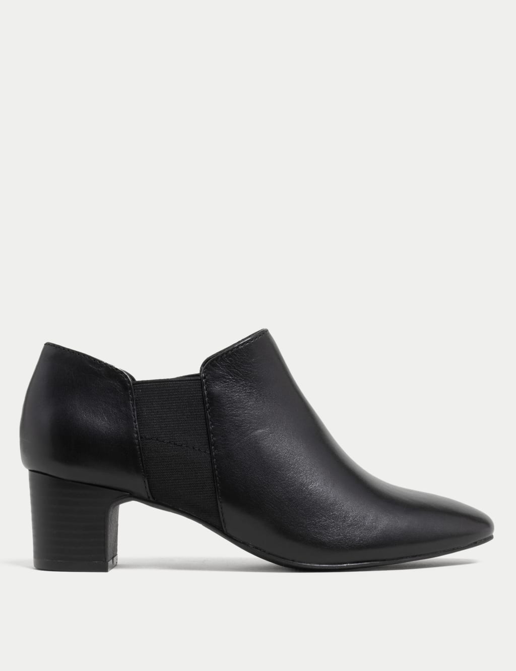 Black shoe boots cheap block heel