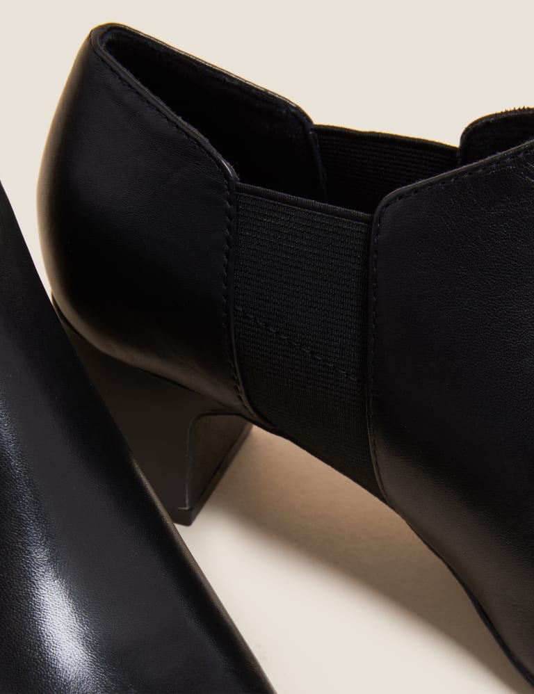 Black leather clearance ankle boots m&s