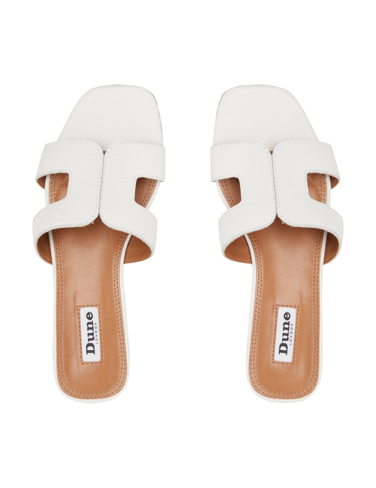 Leather Block Heel Sliders Dune London M S