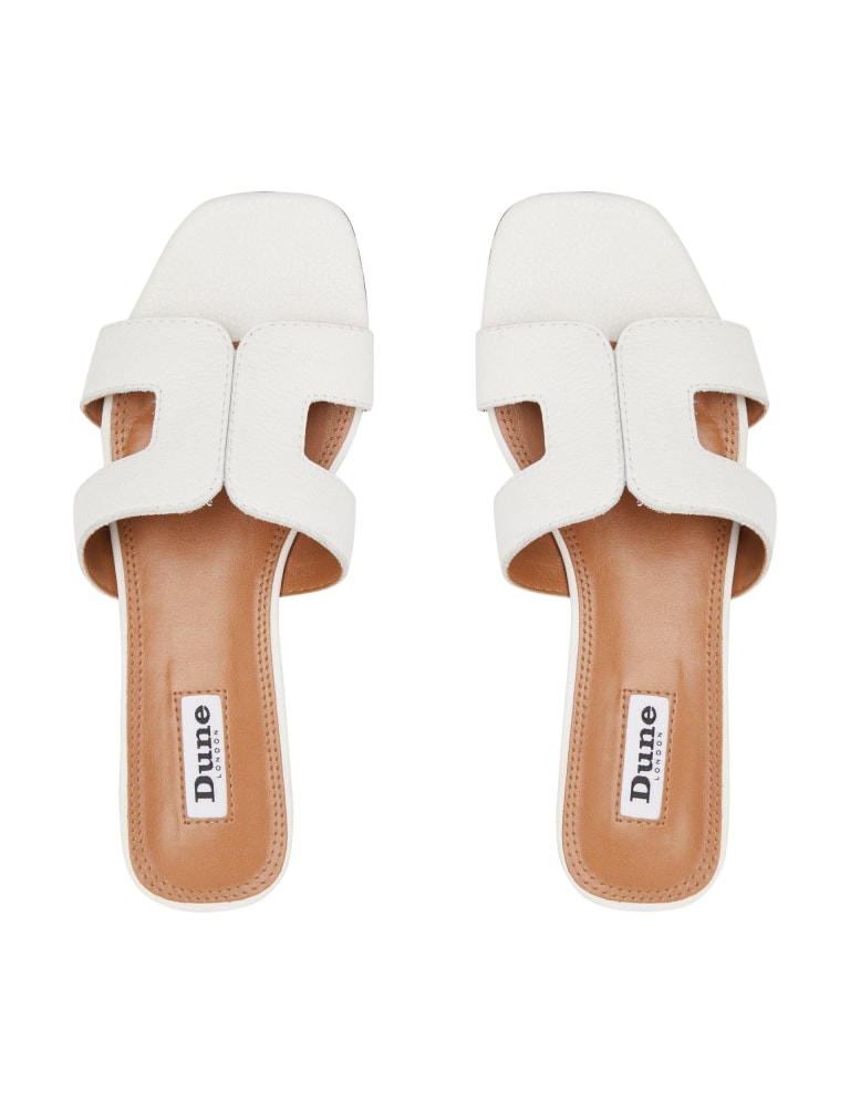 Leather Block Heel Sliders, Dune London