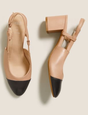 beige sling back shoes