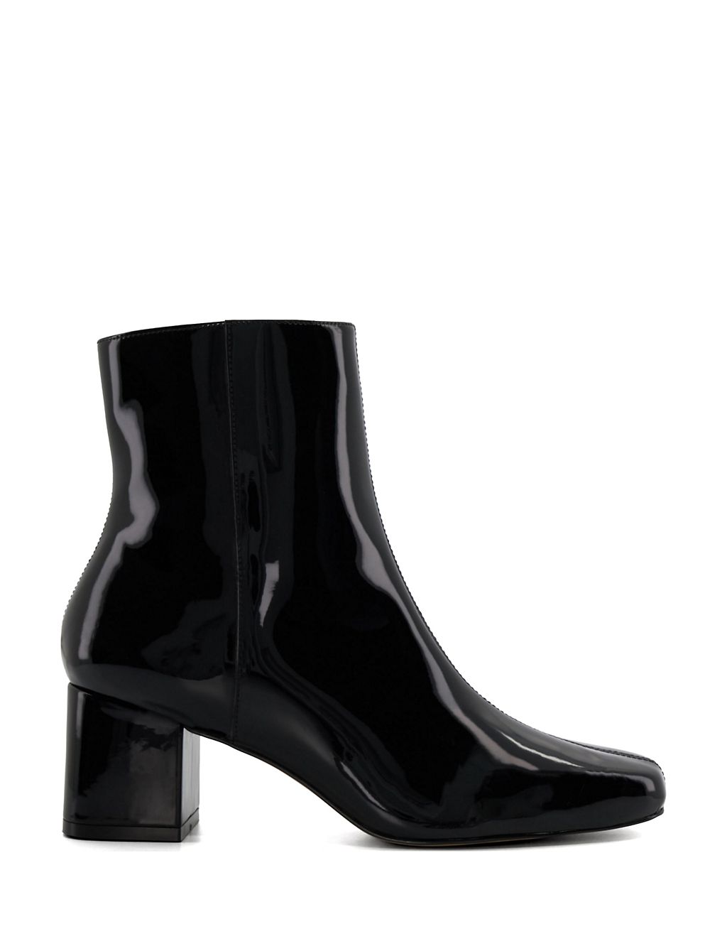 Leather Block Heel Square Toe Ankle Boots | Dune London | M&S