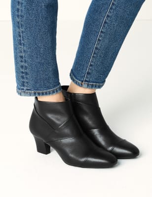 leather square toe boots